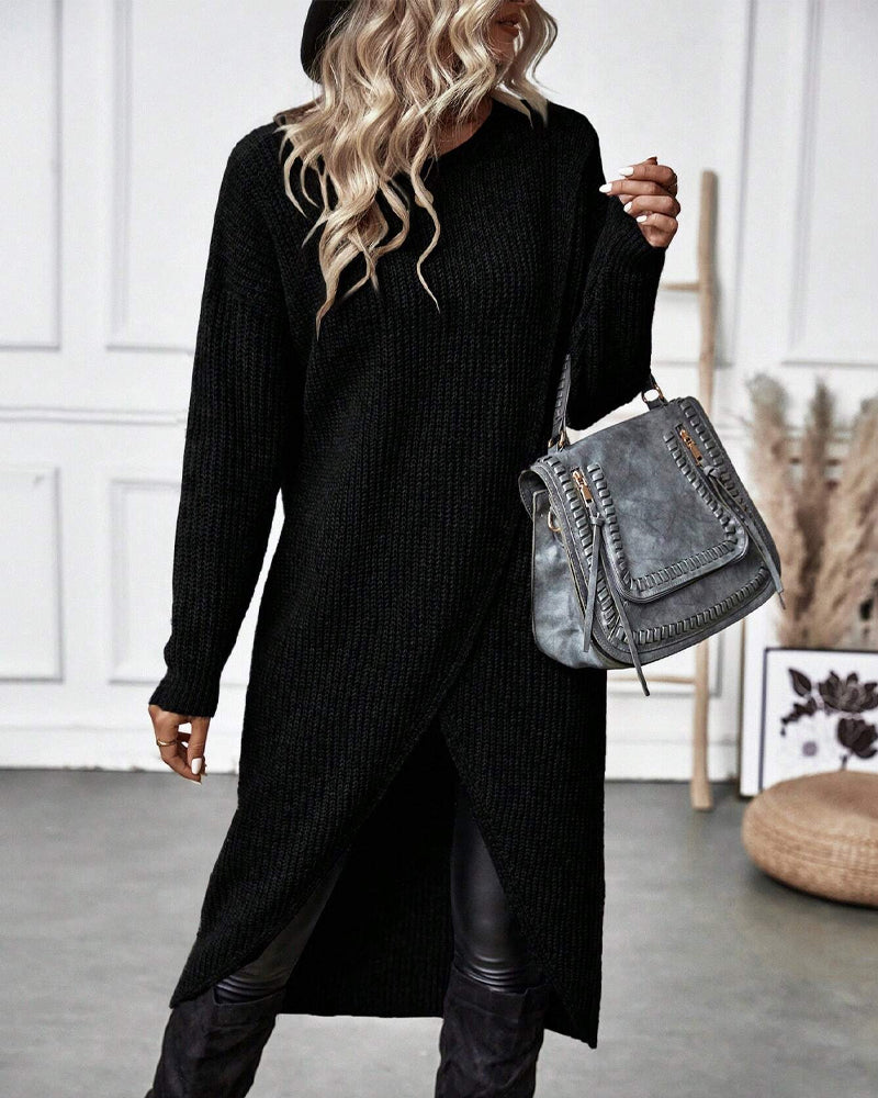 Mune | Sweater dress with irregular hem
