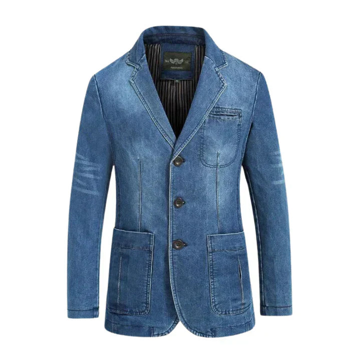 Men’s Trendy Formal Casual Denim Blazer