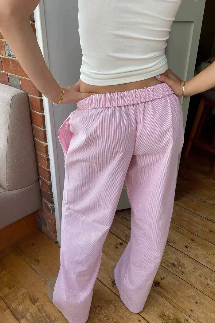 Mune Fashion | Loose fit Striped Elastic Waist Pants