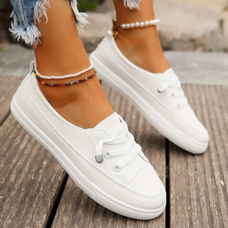 Mune Fashion | Women's Classic Casual Sneakers White
