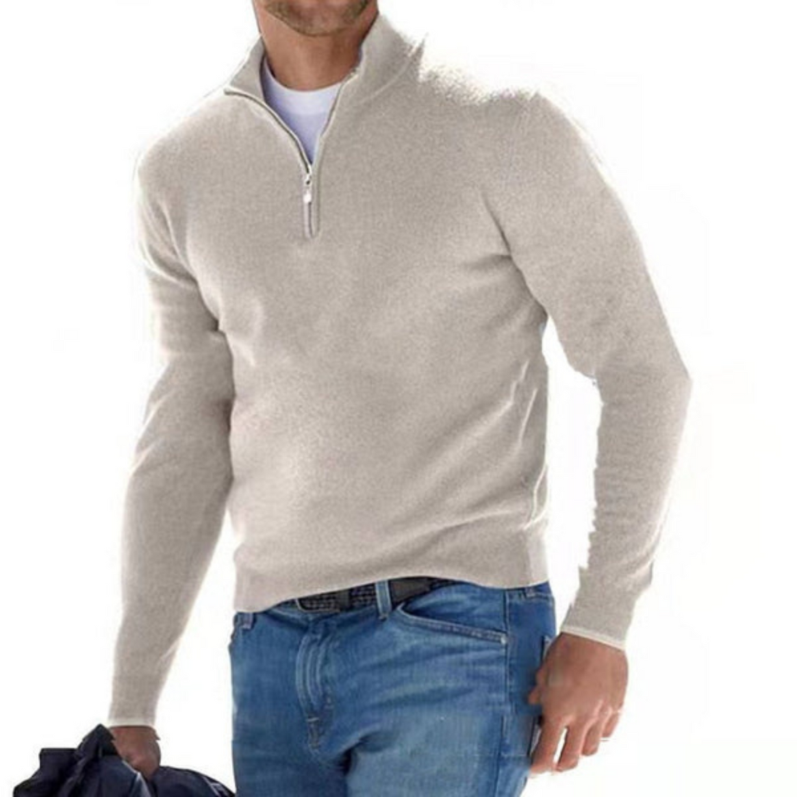 Mune | Merino V-Neck Sweater With Zipper