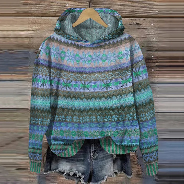 Mune | Women's knit hoodie with Norwegian pattern and hood