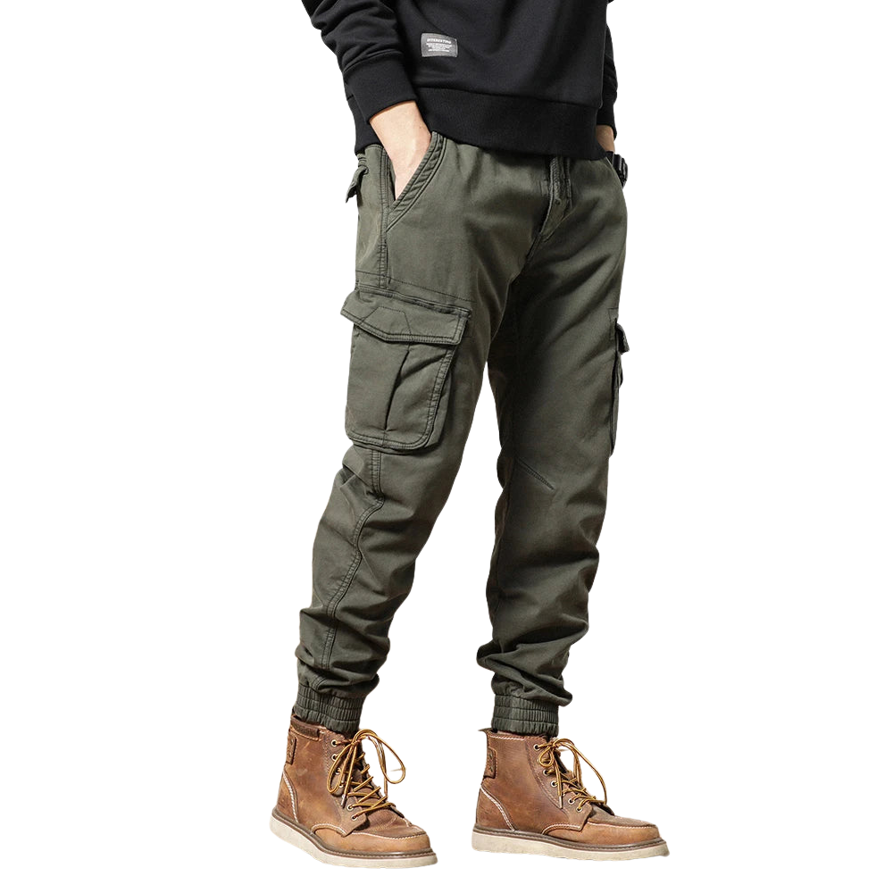Mune | Winter Cargo Pants for Men with Fleece Lining - Slim Fit & Elastic Waistband