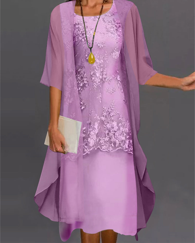 Mune Fashion | Elegant Chiffon Dress In Two Parts