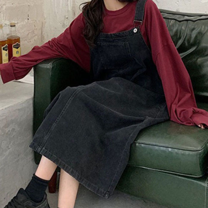 Mune | Casual Denim Strap Dress With Front Pocket