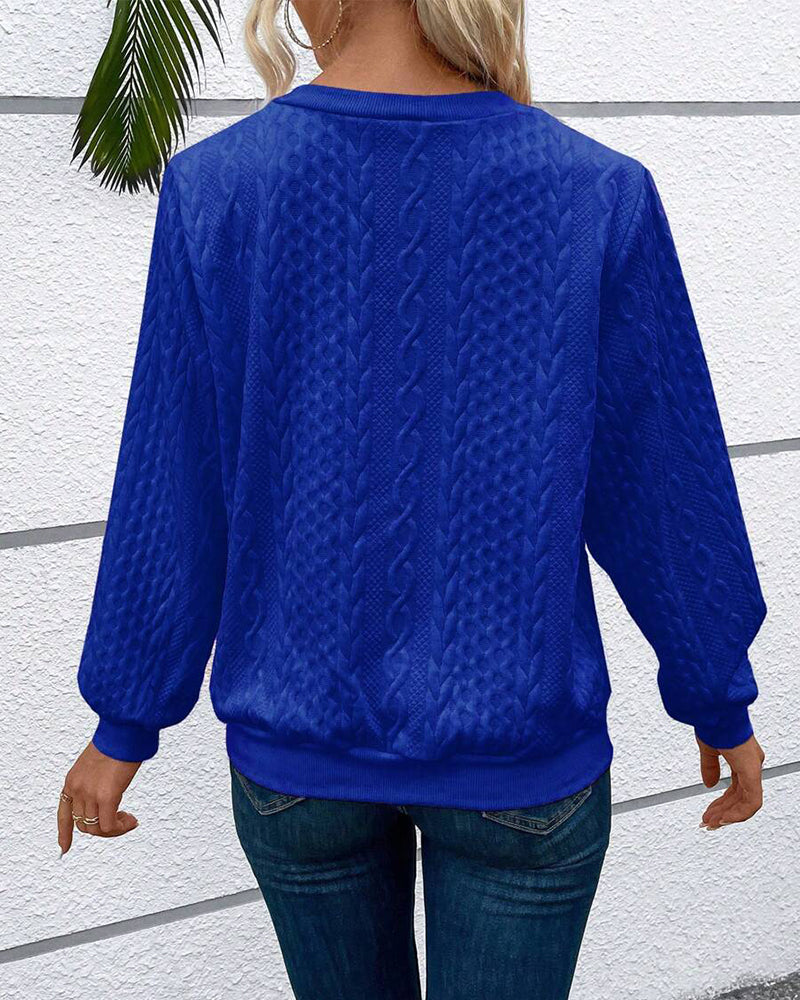 Mune | Casual Solid Color Sweatshirt with Long Sleeves and Zipper