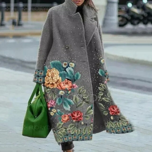 Mune | Elegant Coat with Floral Pattern