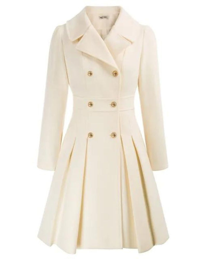 Mune | Elegant Pleated Wool Coat