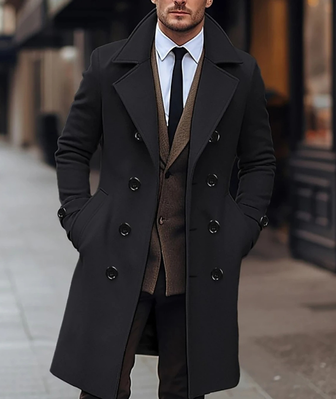 Mune | Elegant Men's Double-Breasted Coat