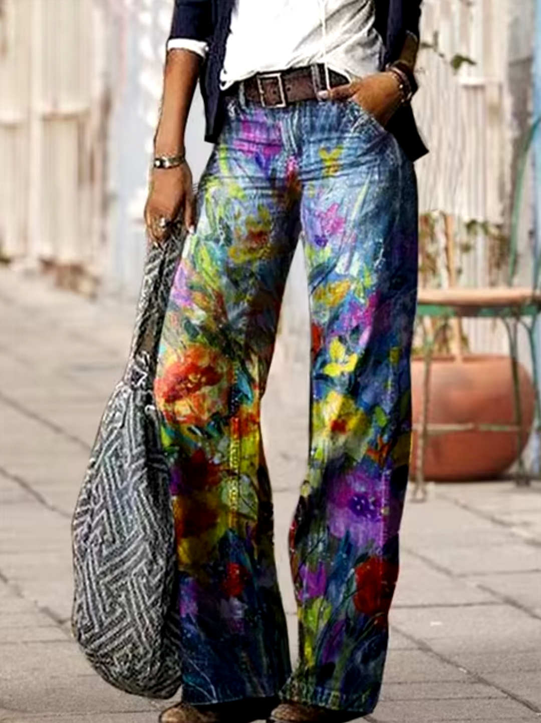 Mune | Printed Cotton Jeans