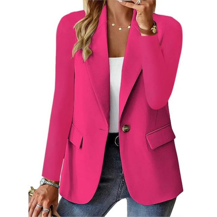 Casual women's blazer with long sleeves