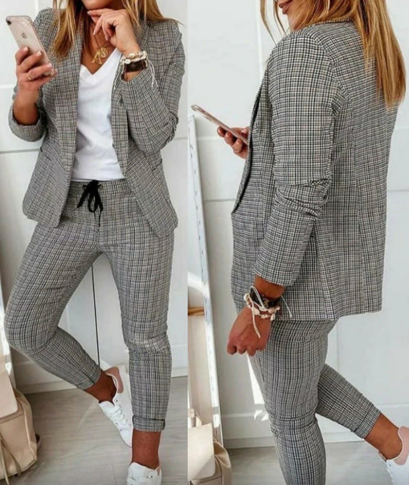 Mune Fashion | Suit Set Modern Two-Piece with Wide Trousers Tailored Blazer Jacket