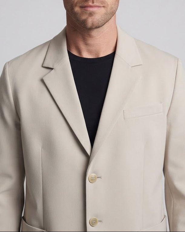 Men's Oversized Blazer with Patch Pockets and Two-Button Front Mune Fashion