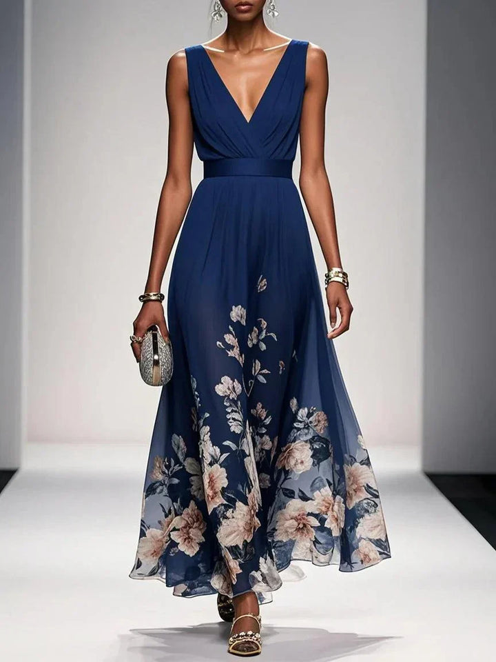 Women Floral Print Wedding Guest Dress