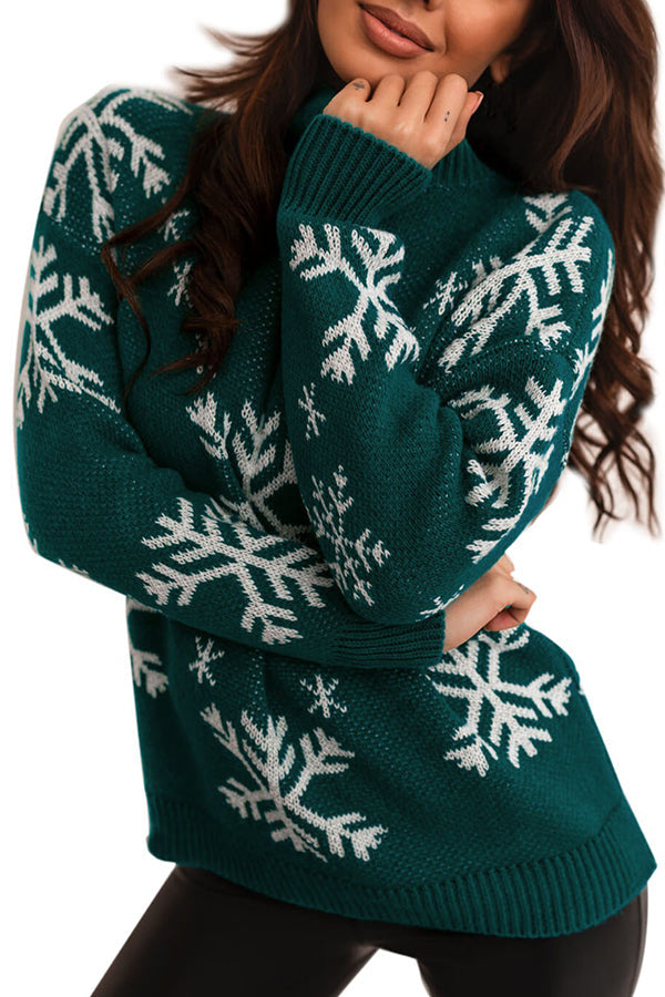 Mune | Turtleneck Christmas Print Knitted Sweater