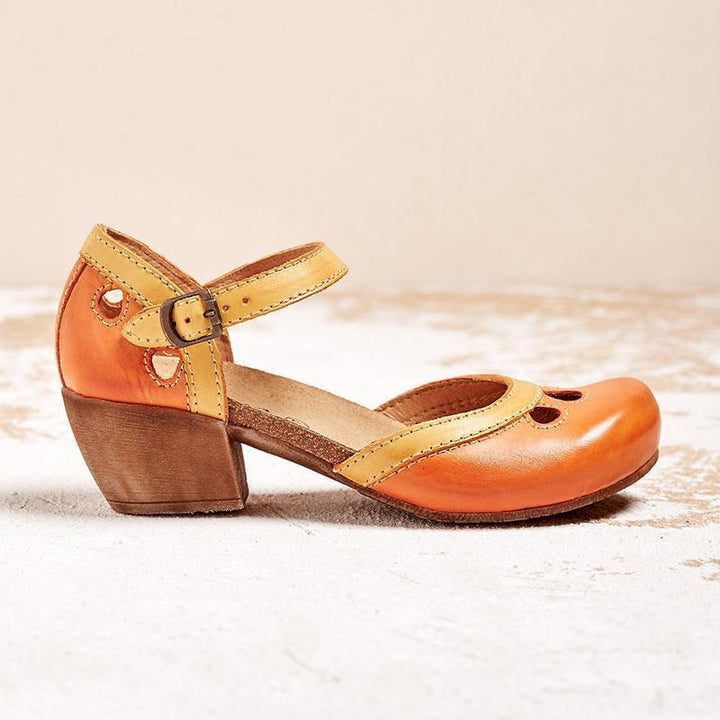 Orthopedic sandals with low heel