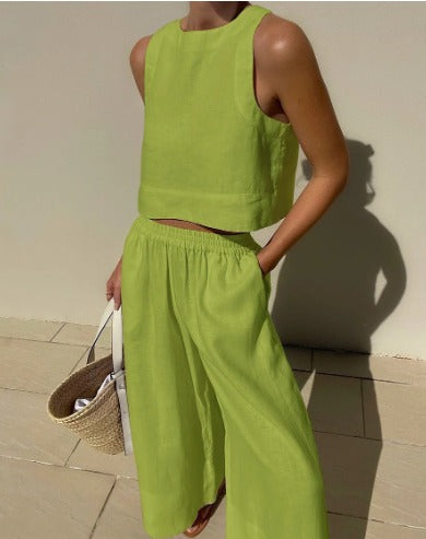Mune Fashion | Linen Two-Piece Summer Set Women