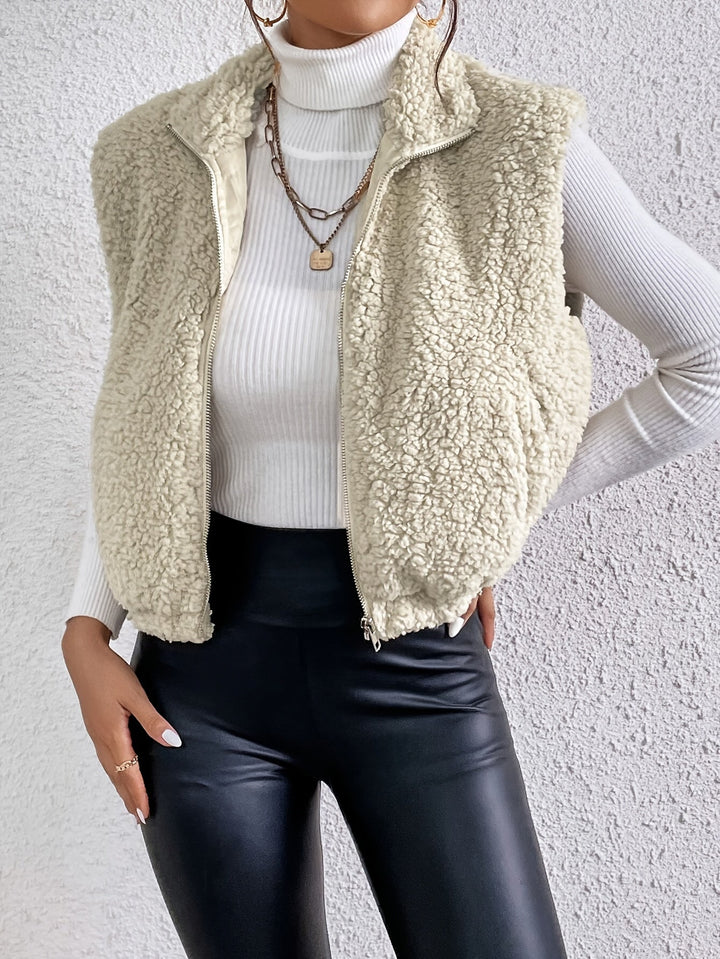 Mune | Teddy Women's Quilted Vest with Zipper and High Collar