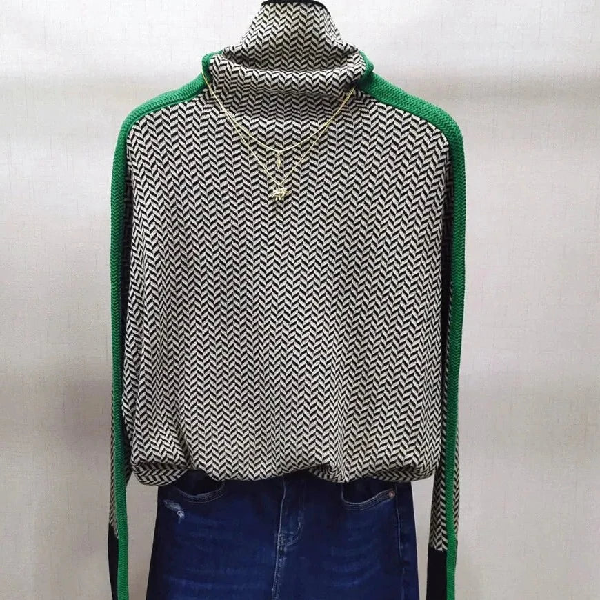 Mune | Geometrically Knitted Turtleneck Sweater