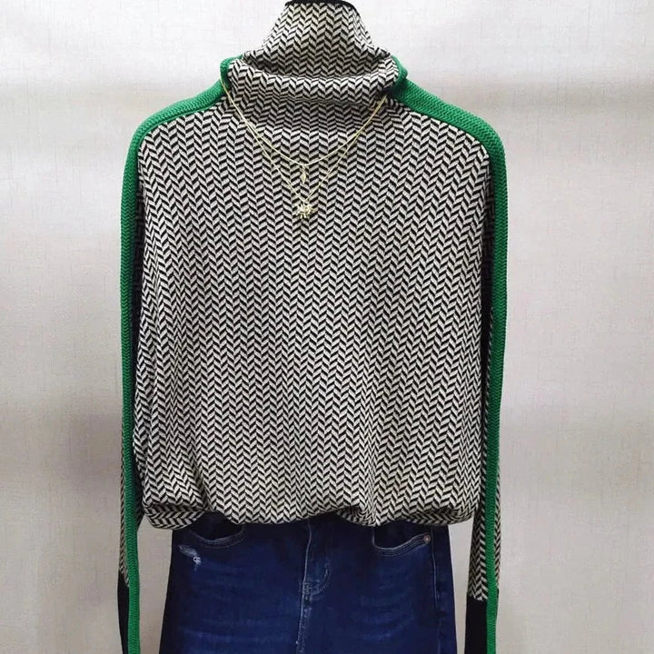 Mune | Geometrically Knitted Turtleneck Sweater