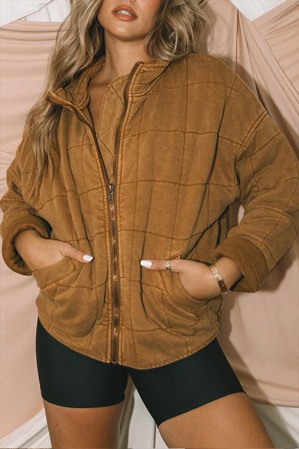 Mune | Attached Pocket Quilted Jacket Crop