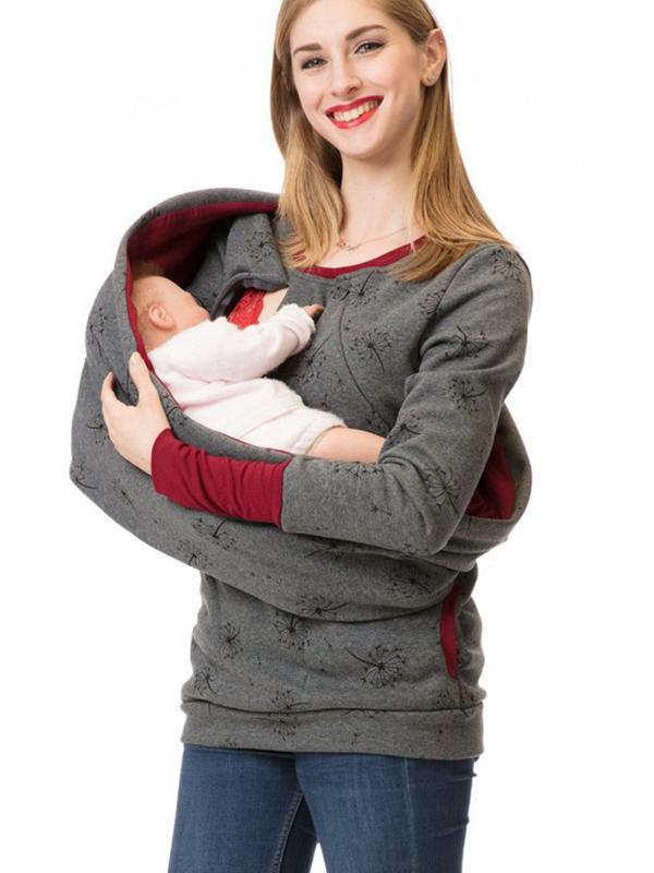 Mune | Maternity Chaps Nurse Sweatshirts Floral Print Bags Zipper Nursing Clothing