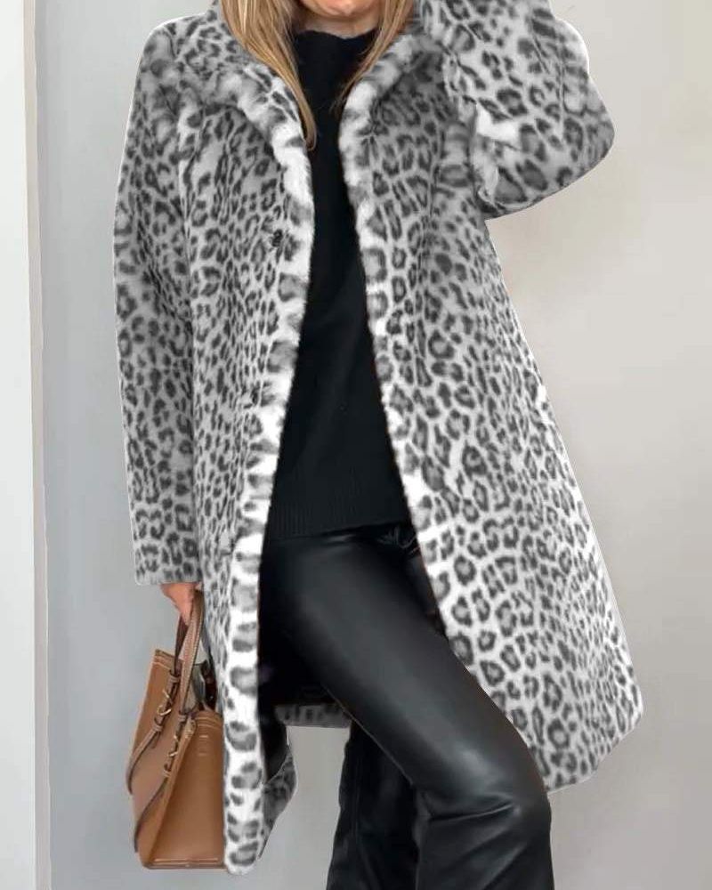 Mune | Leopard Long Soft Jacket