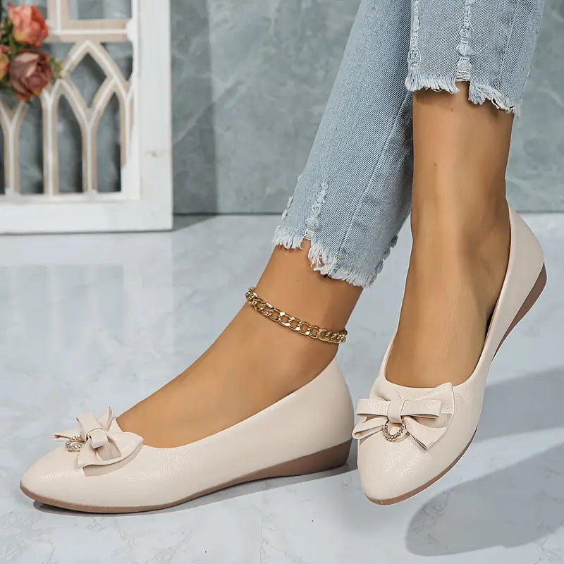 Mune Fashion | Women's Stylish Bow Doll Shoes Elegant