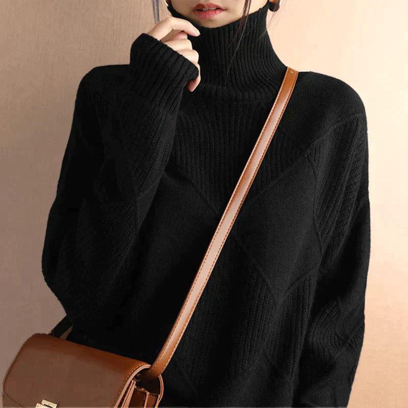 Mune | Soft and Casual Knitted Sweater with High Neck