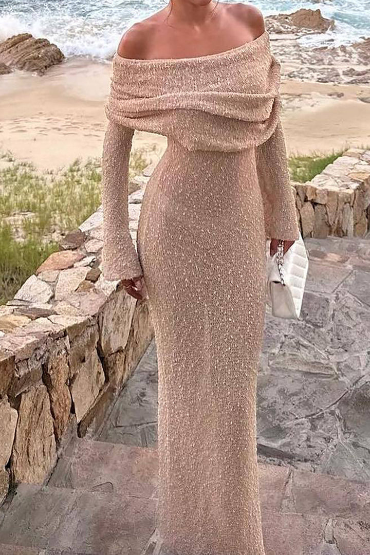 Mune | Maxi Dress In Knit Without Shoulders