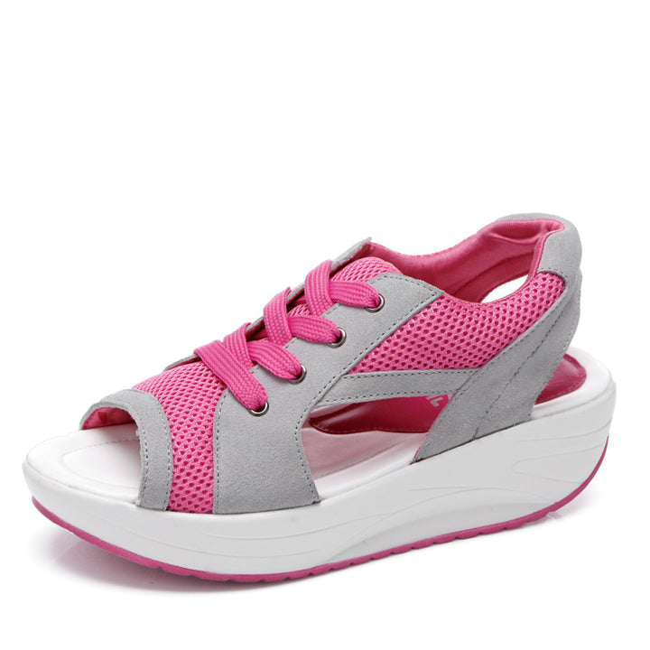 Ladies' Nano Sneaker Sandal with Platform Sole and Breathable Mesh Fabric Mune Fashion