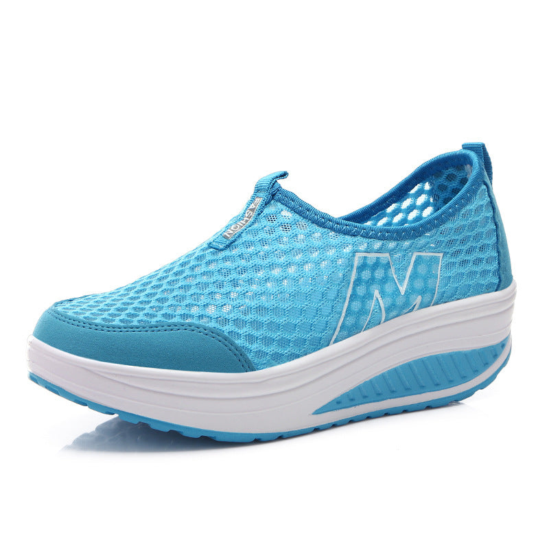 Women's lightweight mesh slip-ons with ergonomic wedge sole and shock-absorbing midsole Mune Fashion