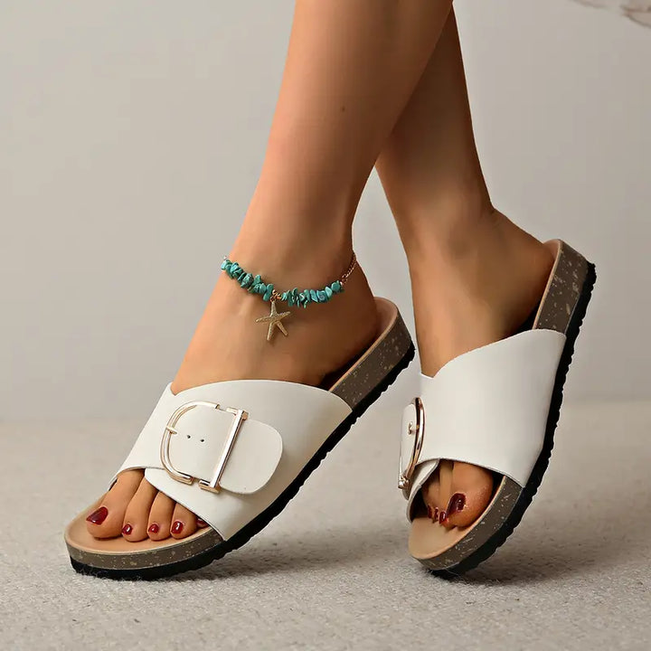 Mune Fashion | Orthopedic Flat Sandals with Adjustable Buckle Straps