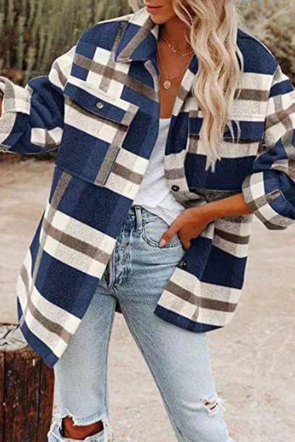 Mune | Checkered Jacket with Pockets for Women