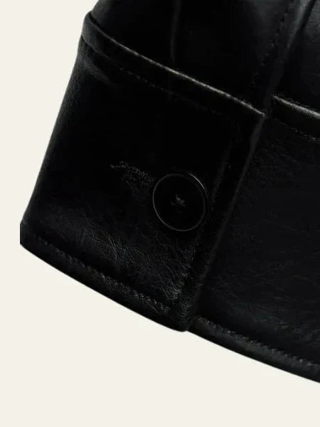 Mune | Faux Leather Bomber Jacket