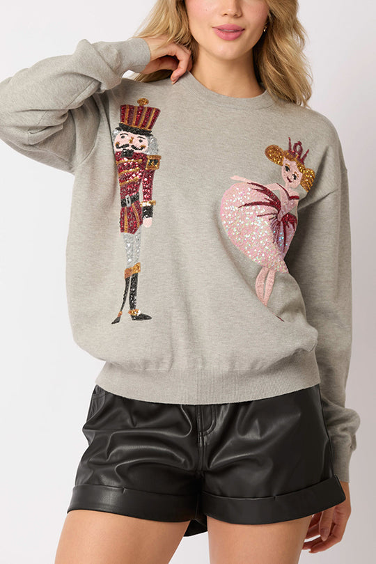 Mune | Christmas Soldier Sequin Fashion Casual Sweatshirt