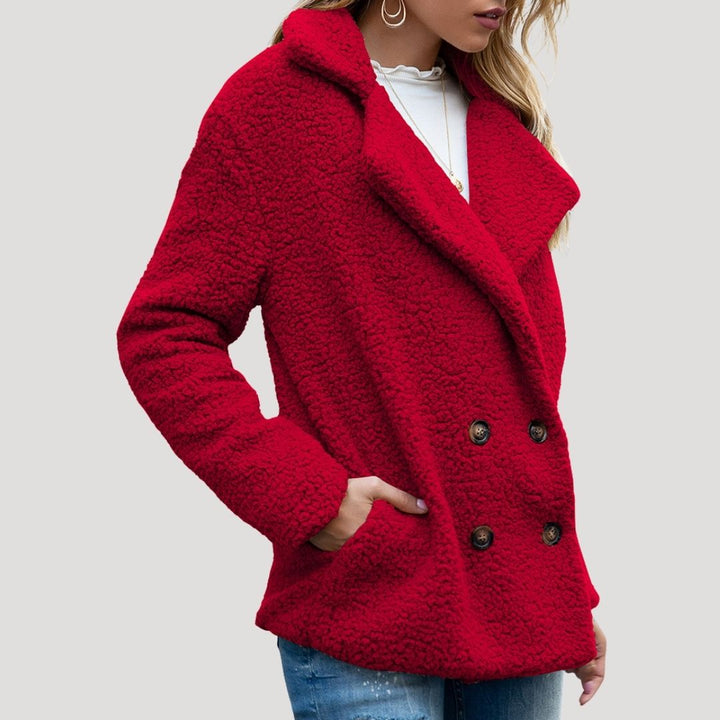 Mune | Women's Teddy Fleece Double-Breasted Winter Jacket