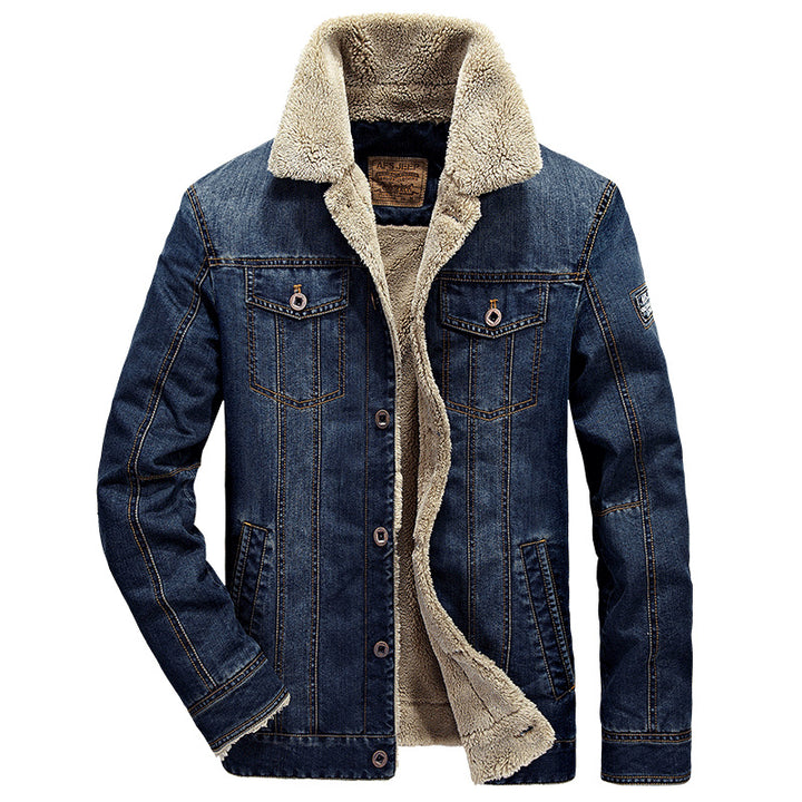 Men's Warm Padded Denim Jacket Mune Fashion