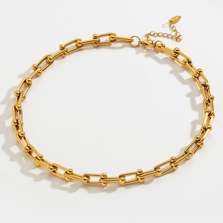 Mune | Horseshoe Necklace U Shaped Clasp Thick Chain
