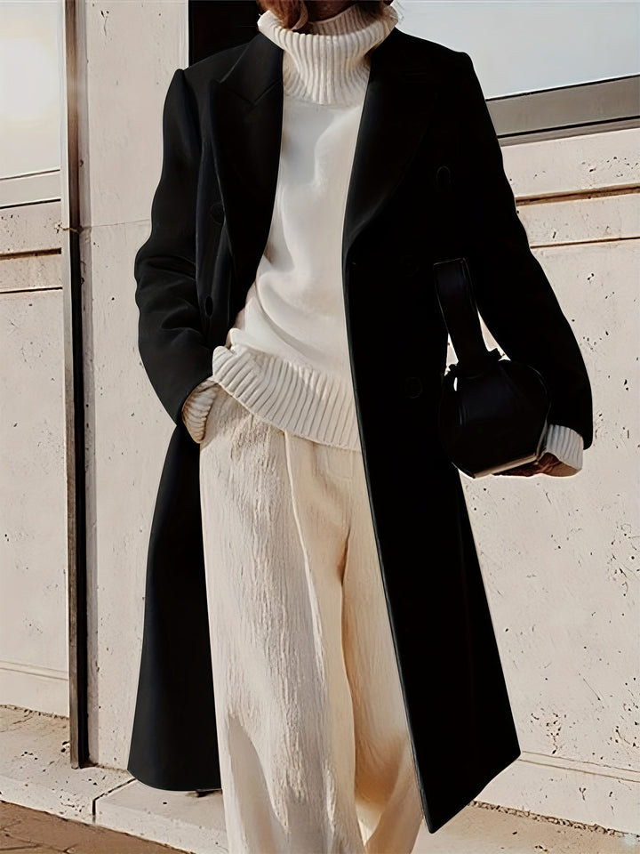 Mune | Stylish Classic Winter Double-breasted Overcoat for Women