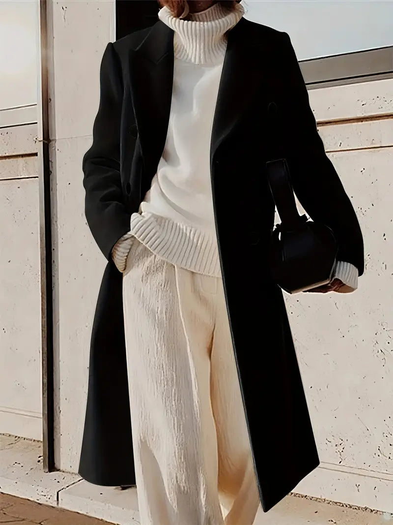 Mune | Stylish Classic Winter Double-breasted Overcoat for Women