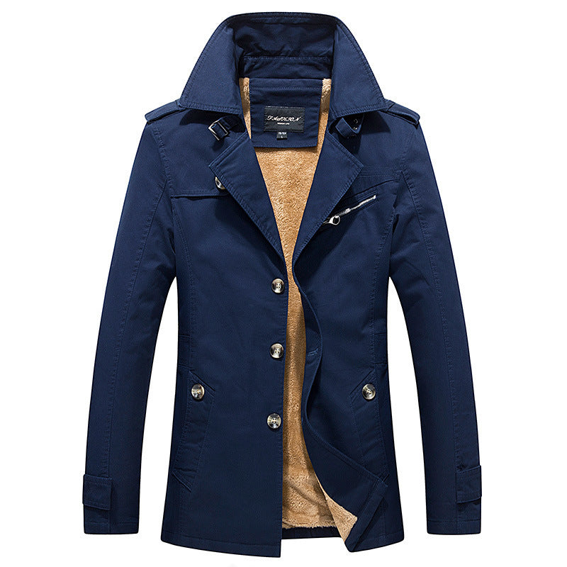 Men's Fashionable Trench Coat with Teddy Lining Mune Fashion