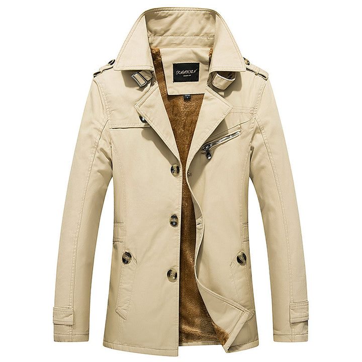 Men's Fashionable Trench Coat with Teddy Lining Mune Fashion