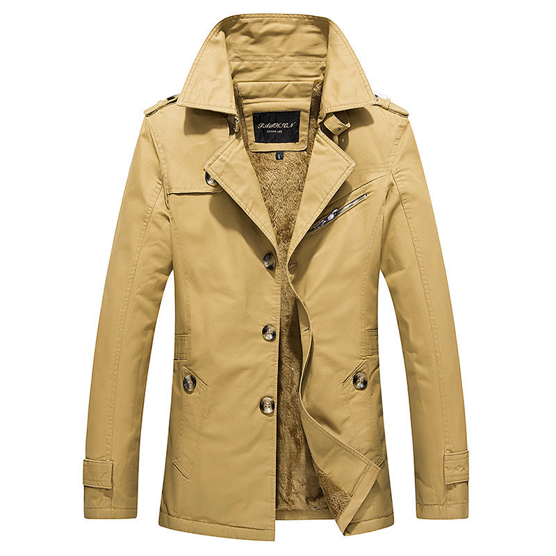 Men's Fashionable Trench Coat with Teddy Lining Mune Fashion