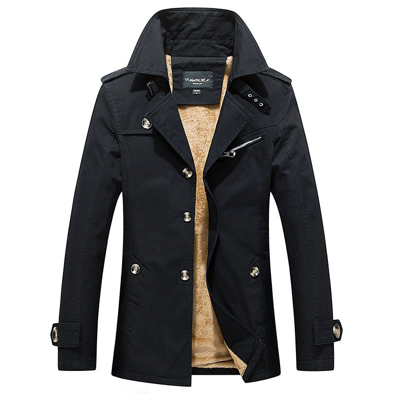 Men's Fashionable Trench Coat with Teddy Lining Mune Fashion