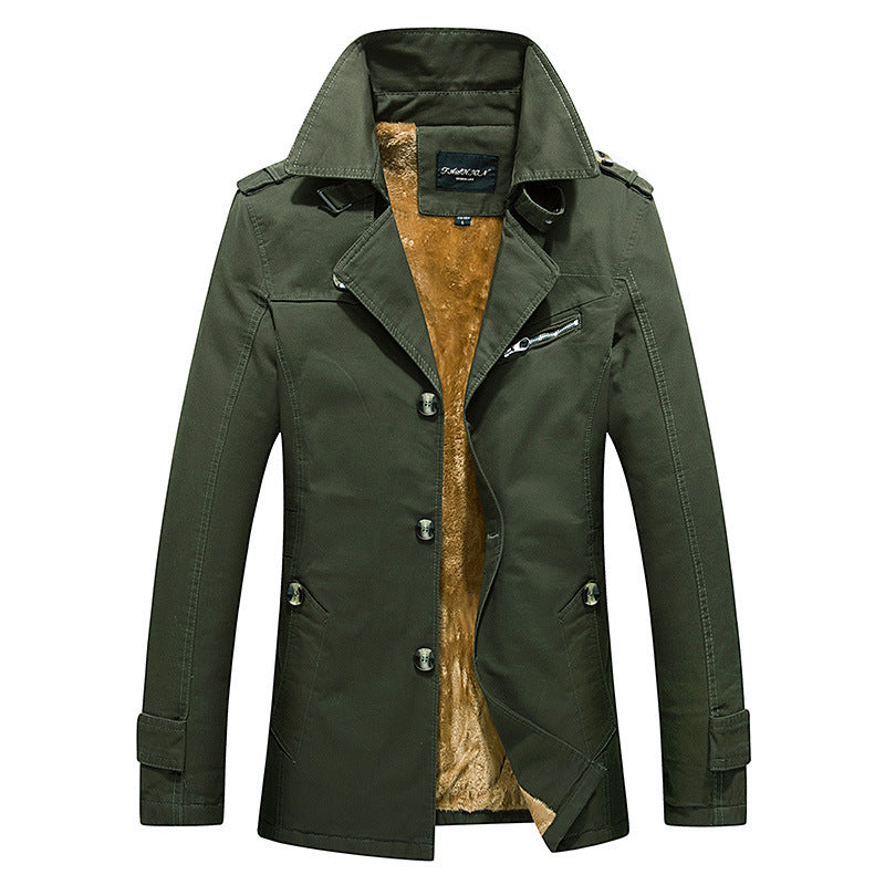 Men's Fashionable Trench Coat with Teddy Lining Mune Fashion