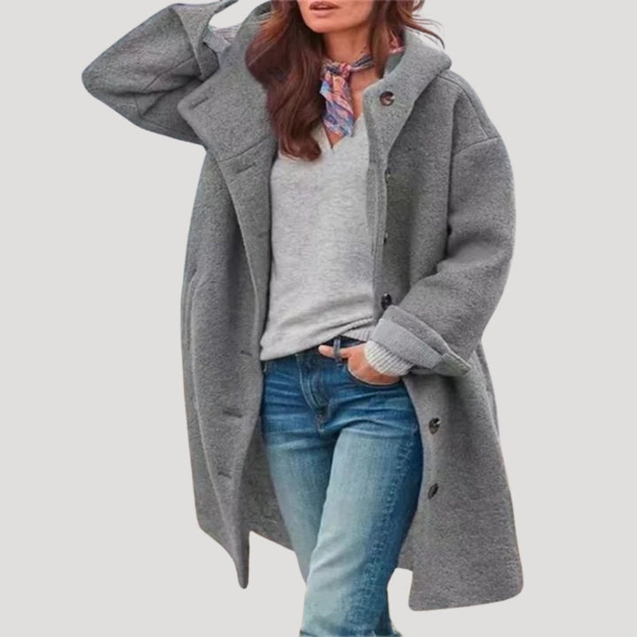 Mune | Women's Winter Coat Long Wool Blend Oversized Jacket