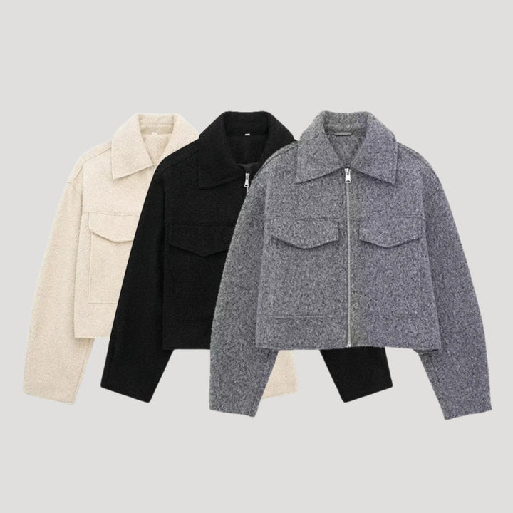 Mune | Women's structured cropped wool jacket autumn jacket