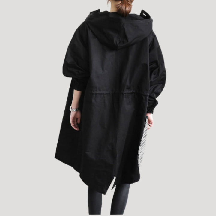Mune | Women's Trench Coat Long Lightweight with Hood Jacket