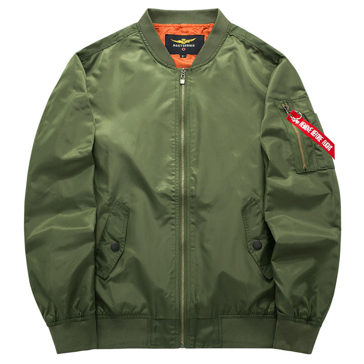 Men's  streamlined commuter bomber jacket with water-resistant nylon shell and sleeve pen pocket Mune Fashion